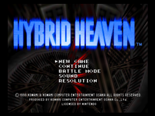 Hybrid Heaven (Europe) (En,Fr,De) Title Screen